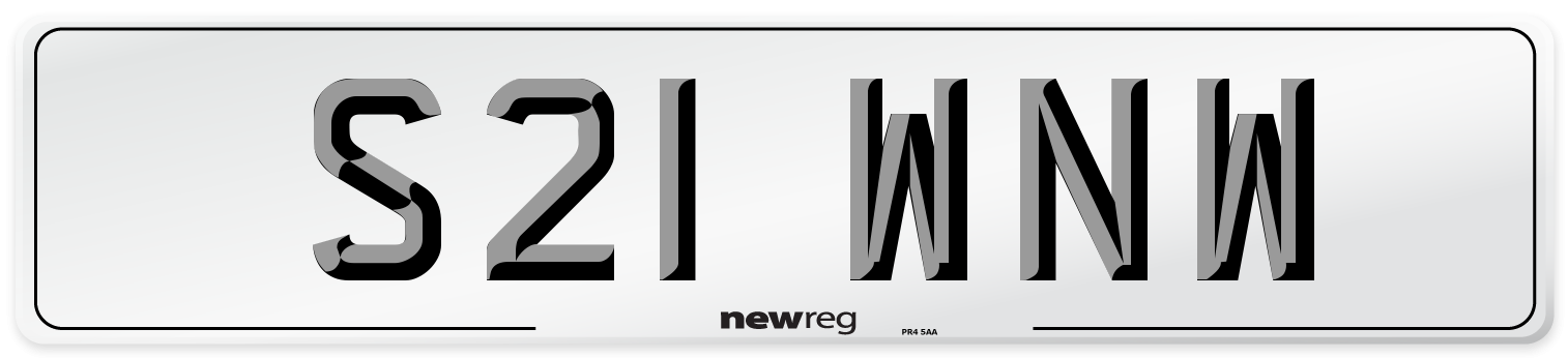 S21 WNW Number Plate from New Reg
